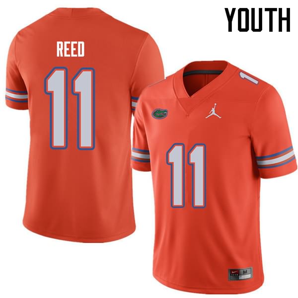 NCAA Florida Gators Jordan Reed Youth #11 Jordan Brand Orange Stitched Authentic College Football Jersey ERV7864SI